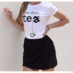 But First Tea Shirt - White