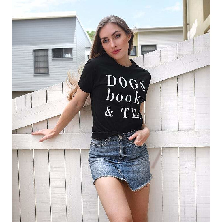 Dogs Tea Shirt - Black