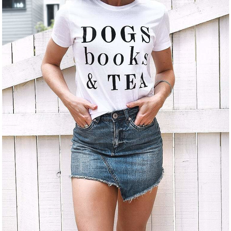 Dogs Tea Shirt - White