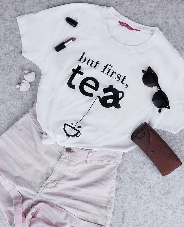 But First Tea Shirt - White