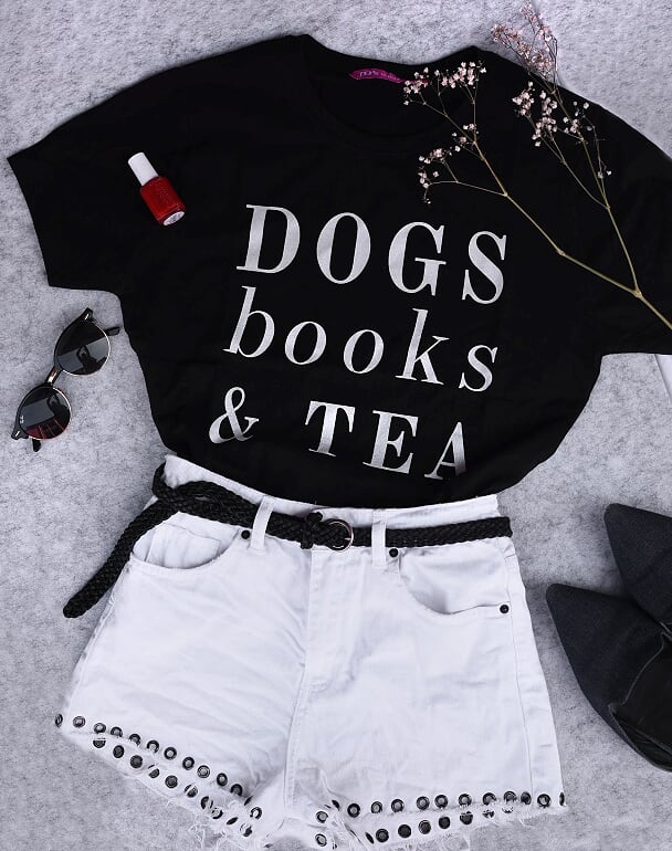 Dogs Tea Shirt - Black